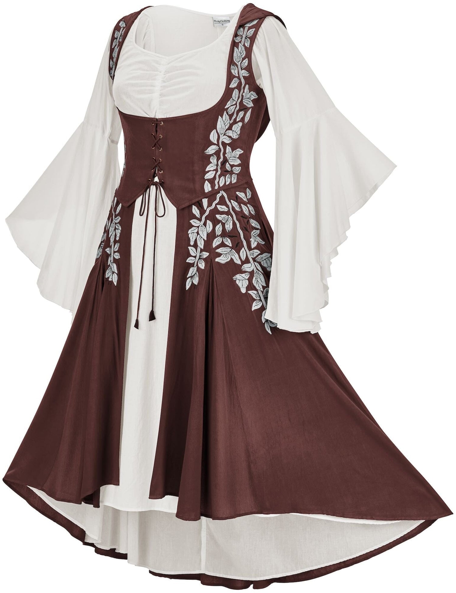 Tauriel Maxi Set Silver Embroidery