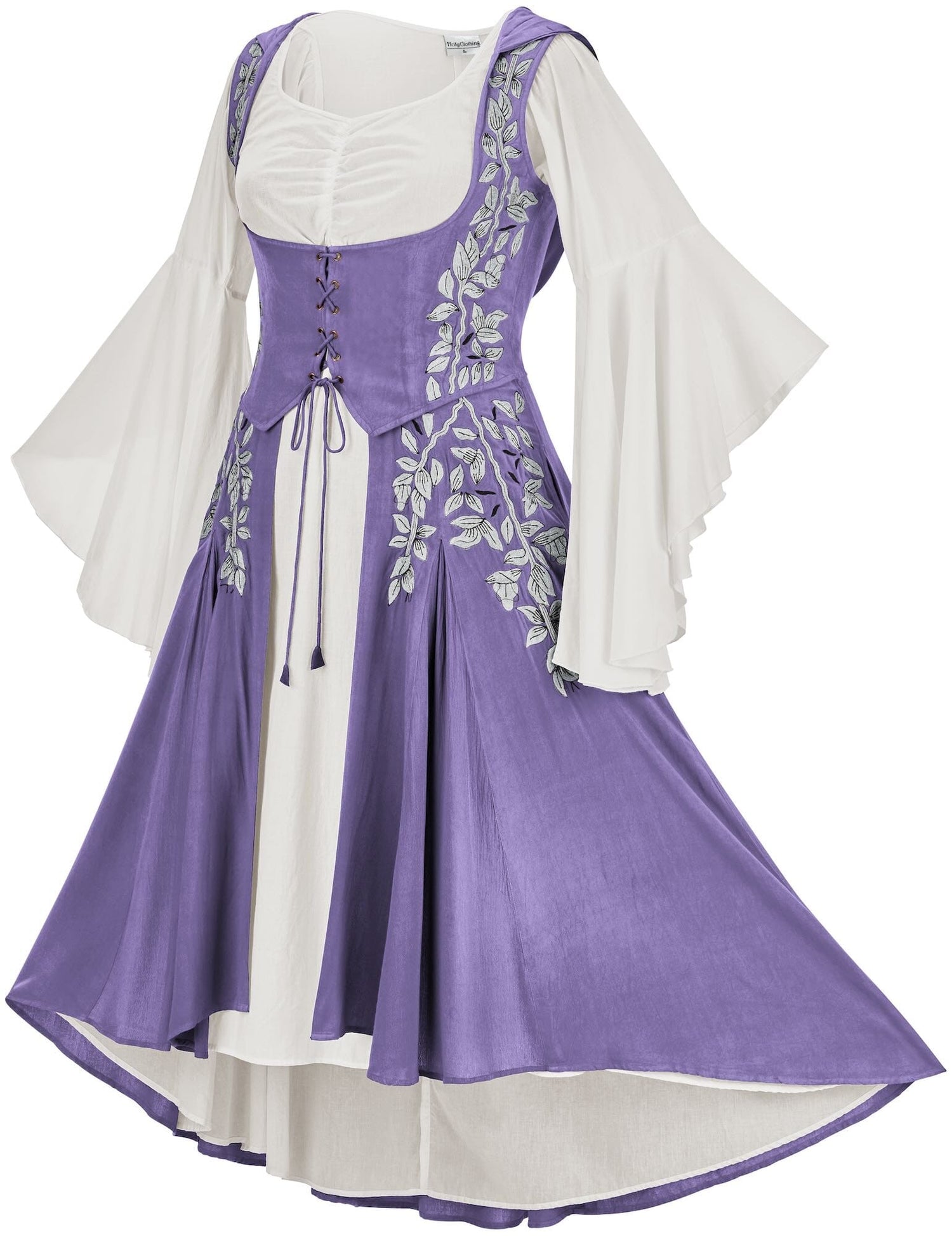 Tauriel Maxi Set Silver Embroidery