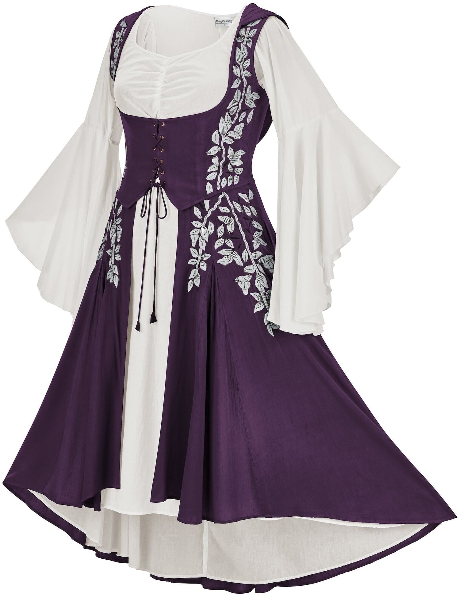 Tauriel Maxi Set Silver Embroidery