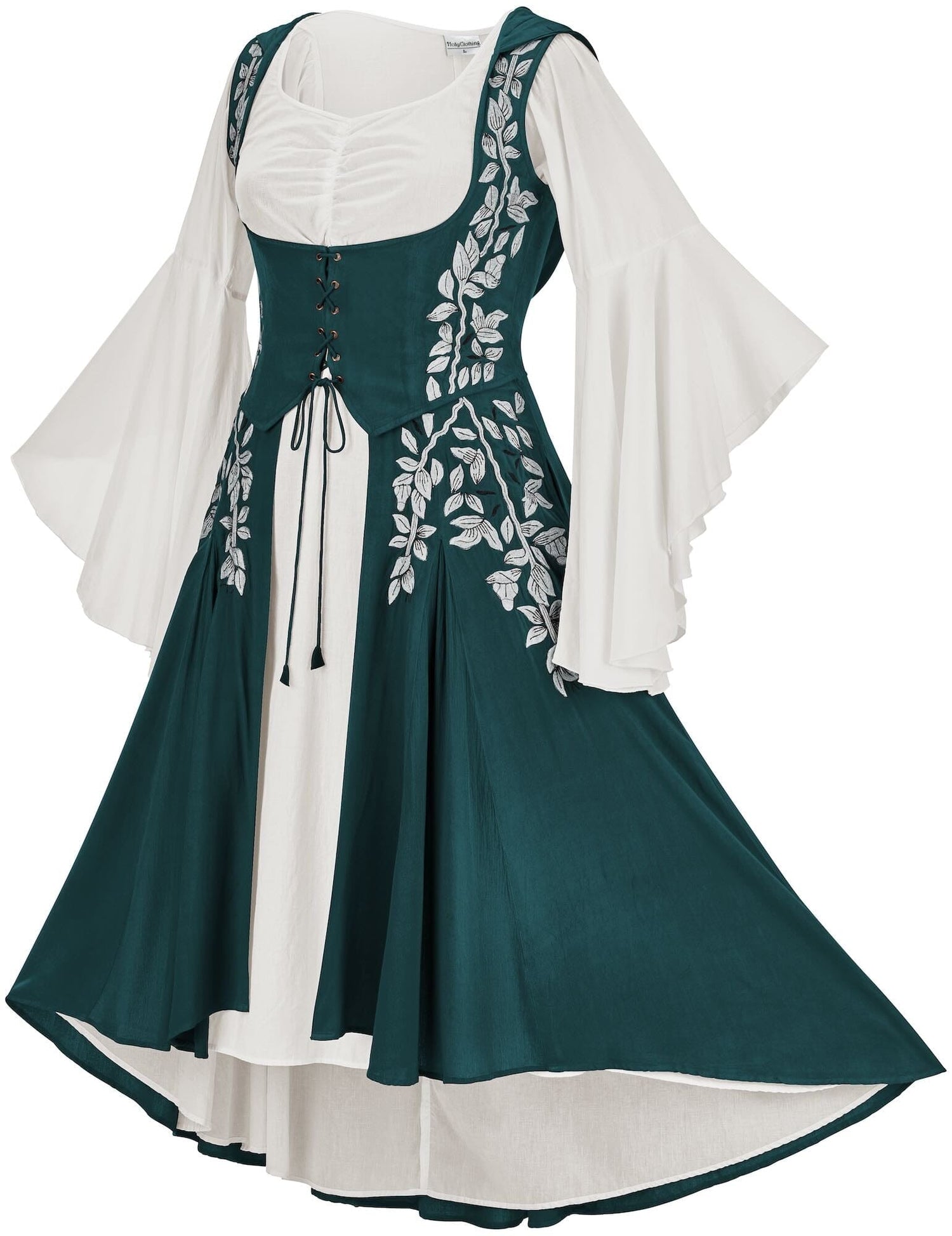 Tauriel Maxi Set Silver Embroidery