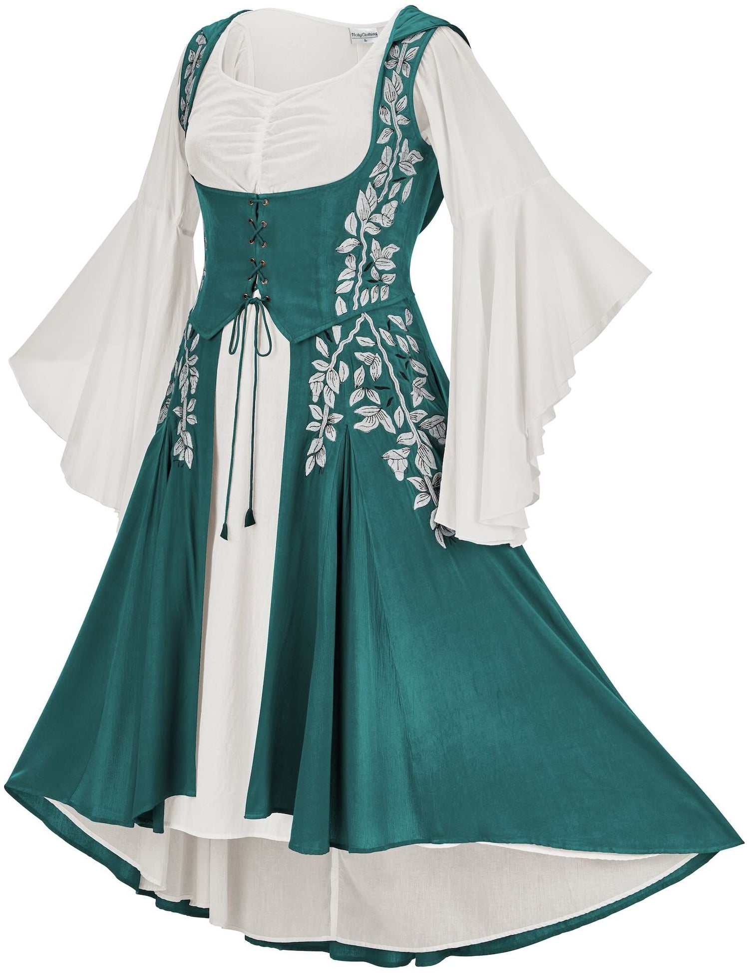 Tauriel Maxi Set Silver Embroidery