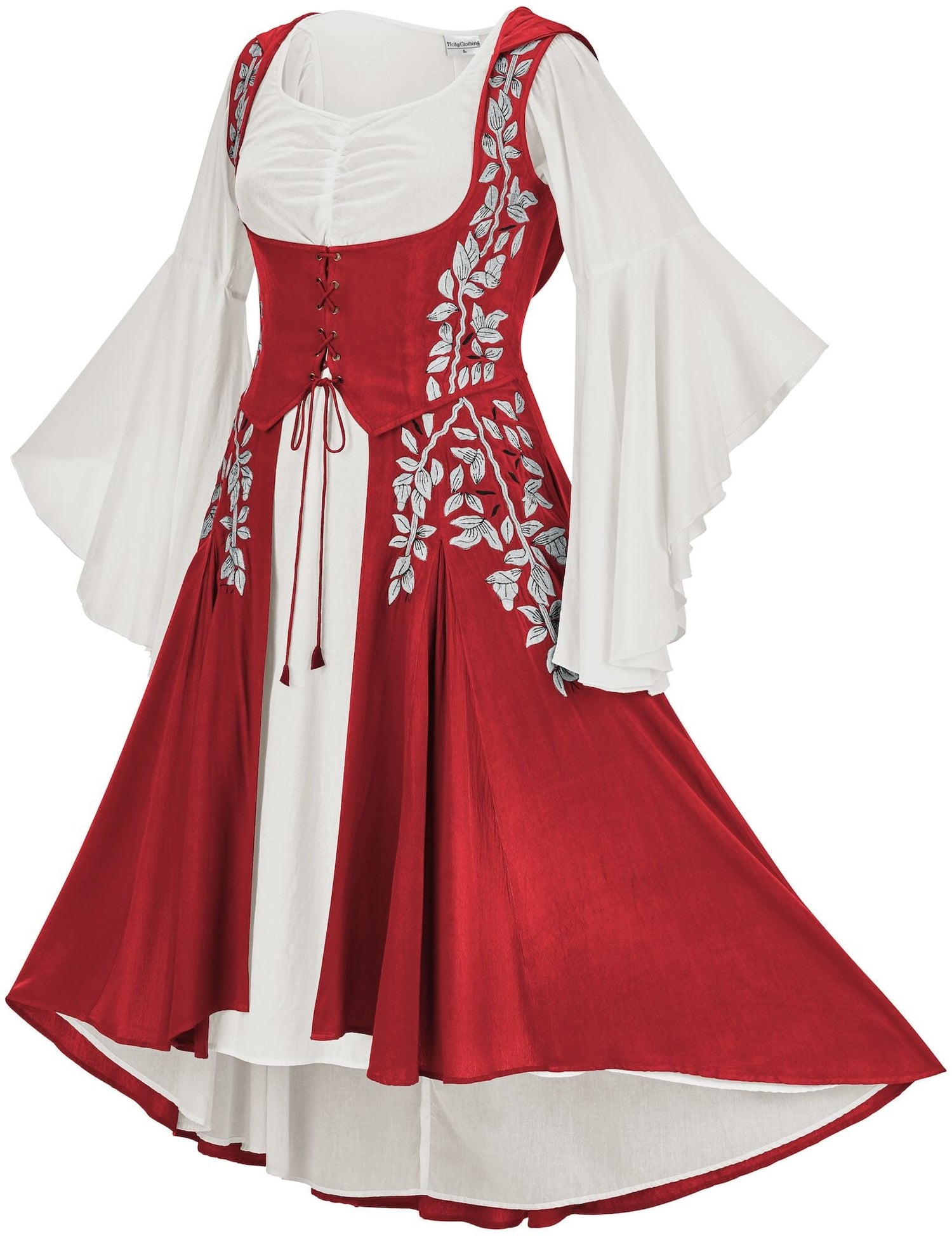 Tauriel Maxi Set Silver Embroidery