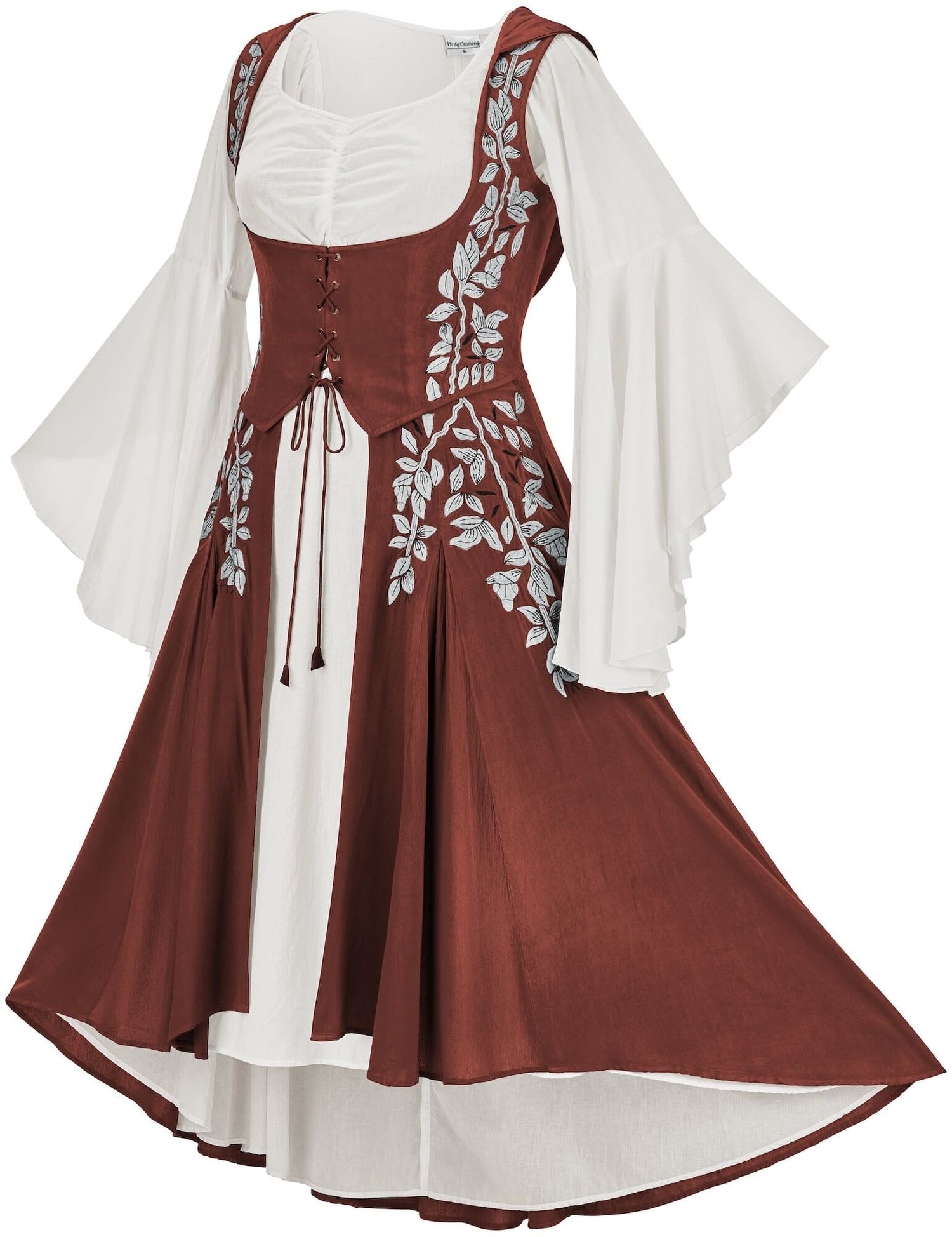 Tauriel Maxi Set Silver Embroidery