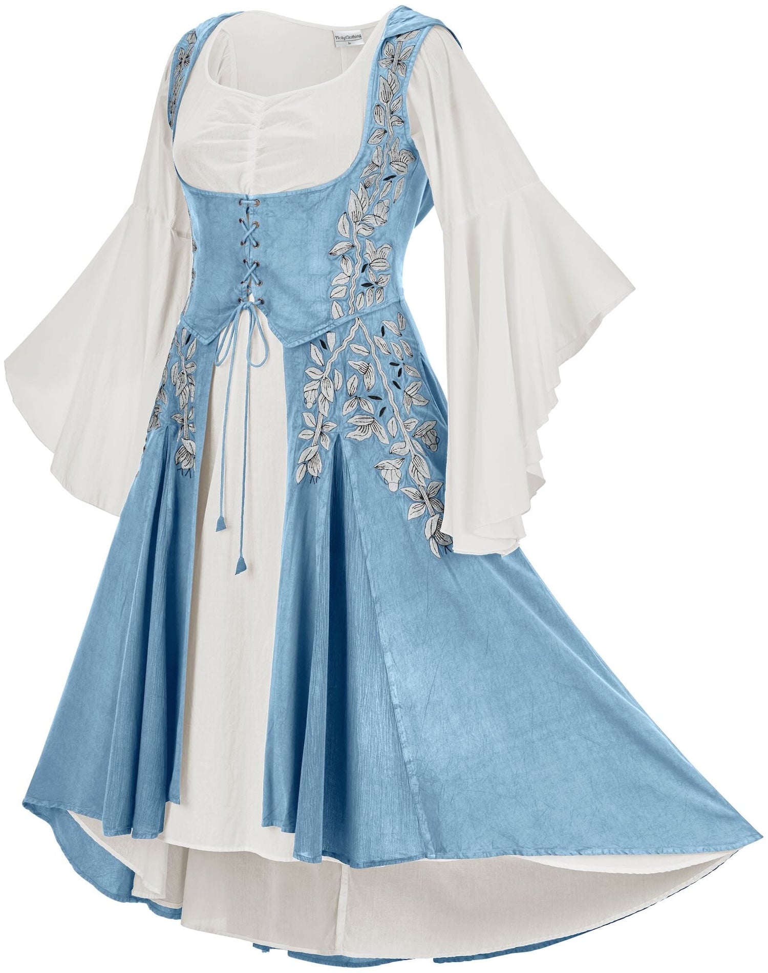 Tauriel Maxi Set Silver Embroidery