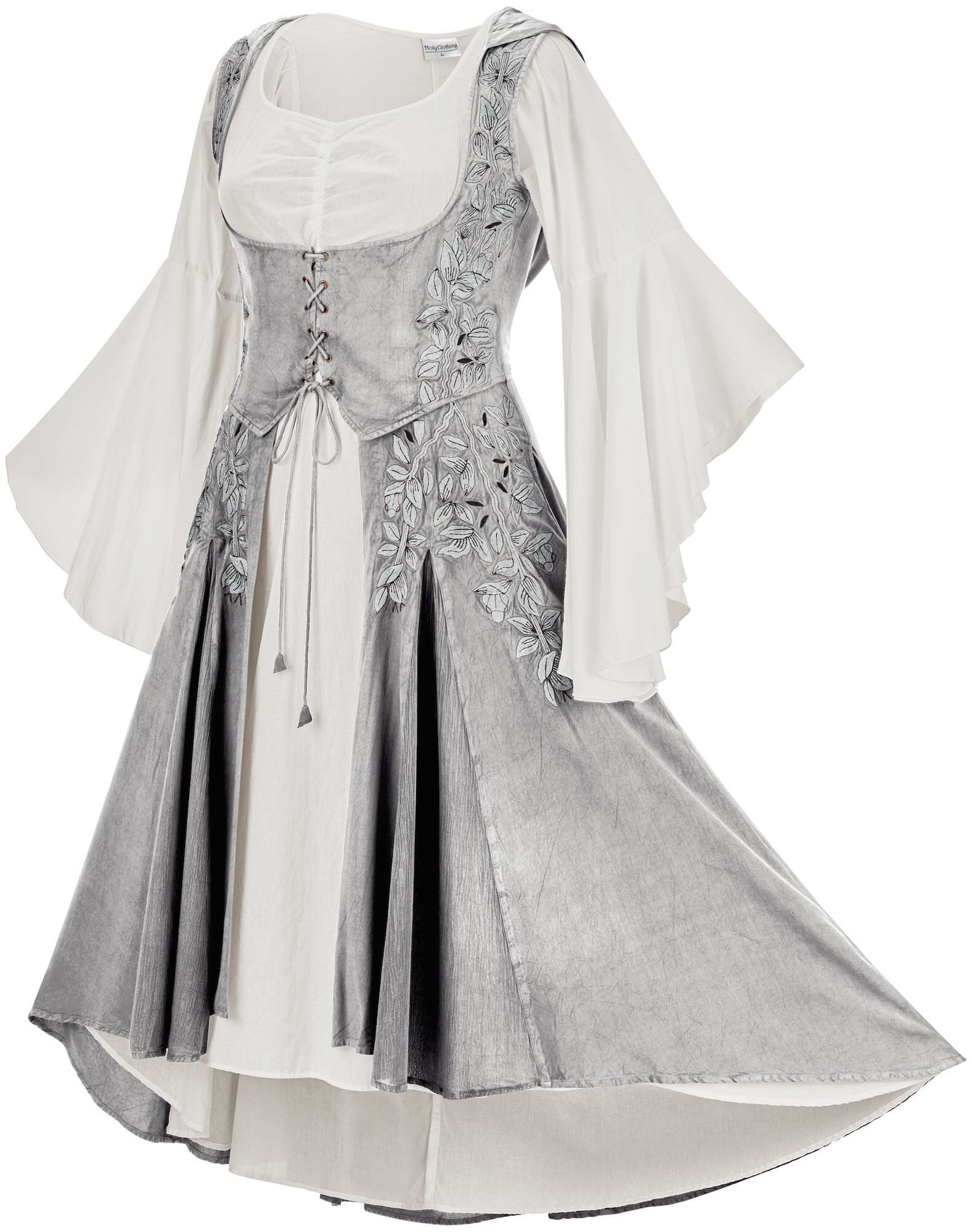 Tauriel Maxi Set Silver Embroidery