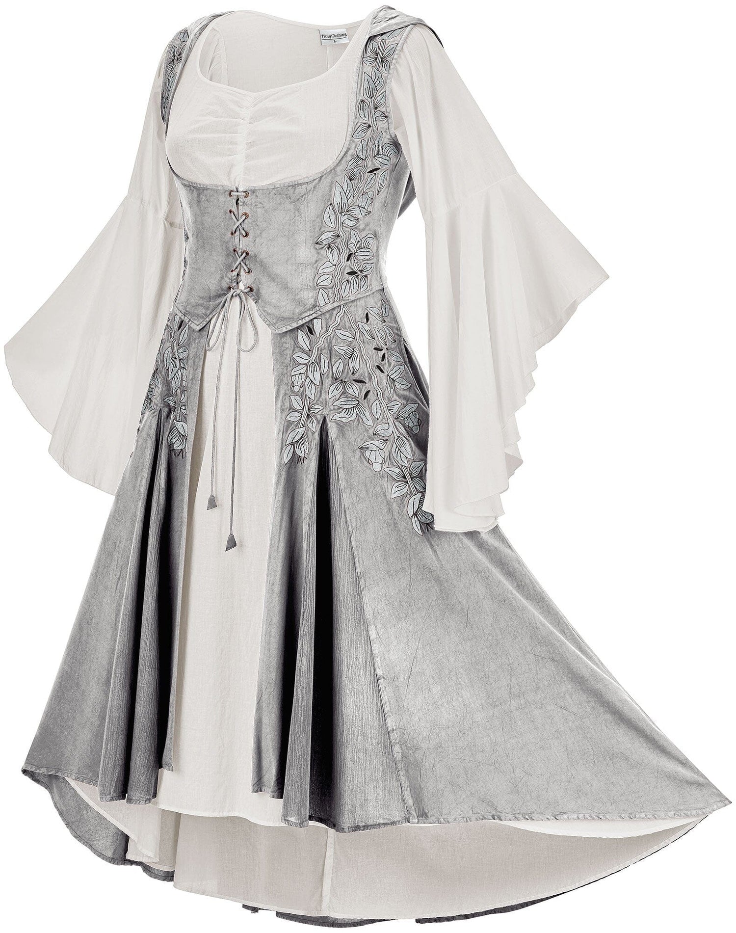 Tauriel Maxi Set Silver Embroidery