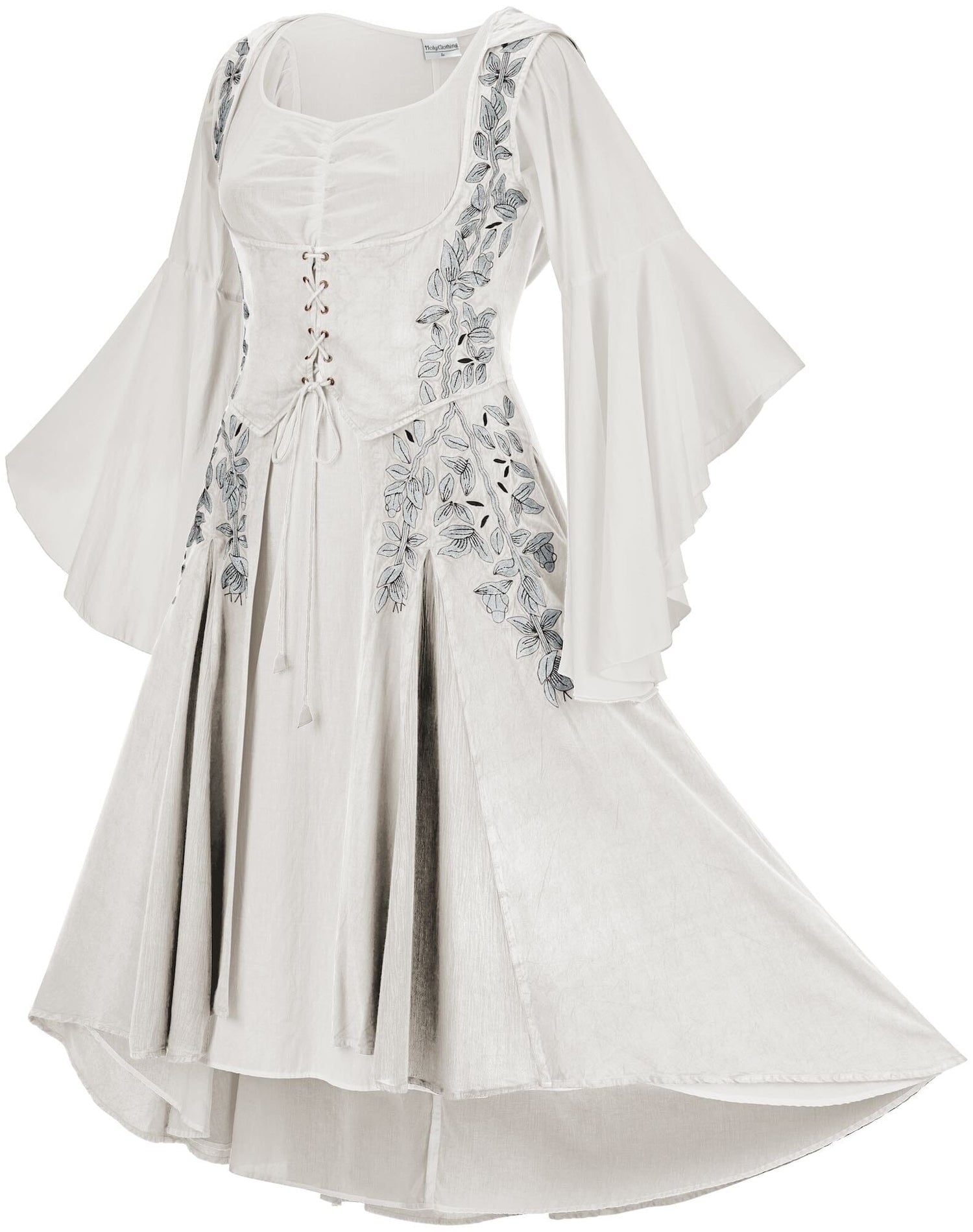 Tauriel Maxi Set Silver Embroidery