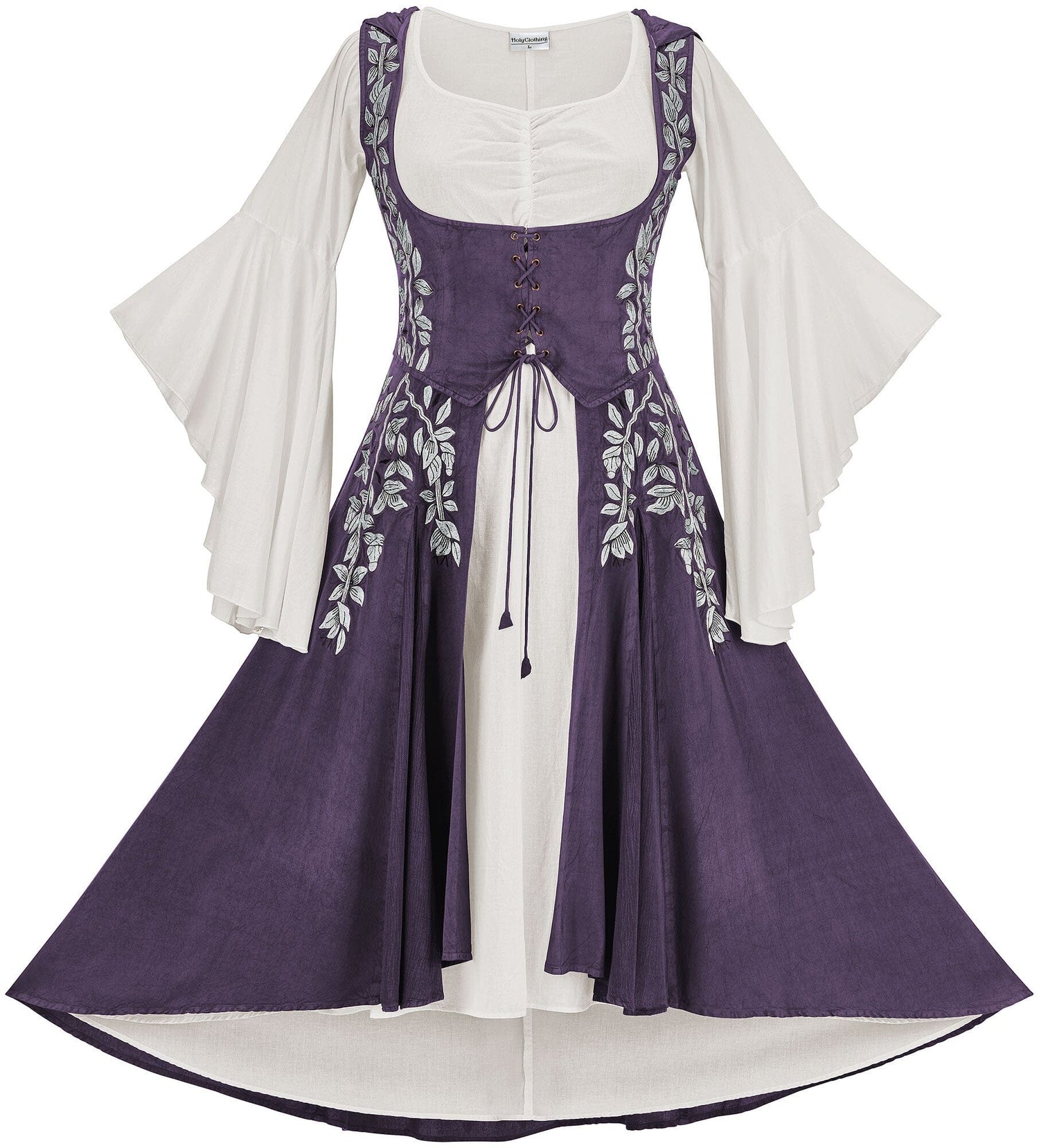 Tauriel Maxi Set Silver Embroidery Limited Edition Midnight Lavender