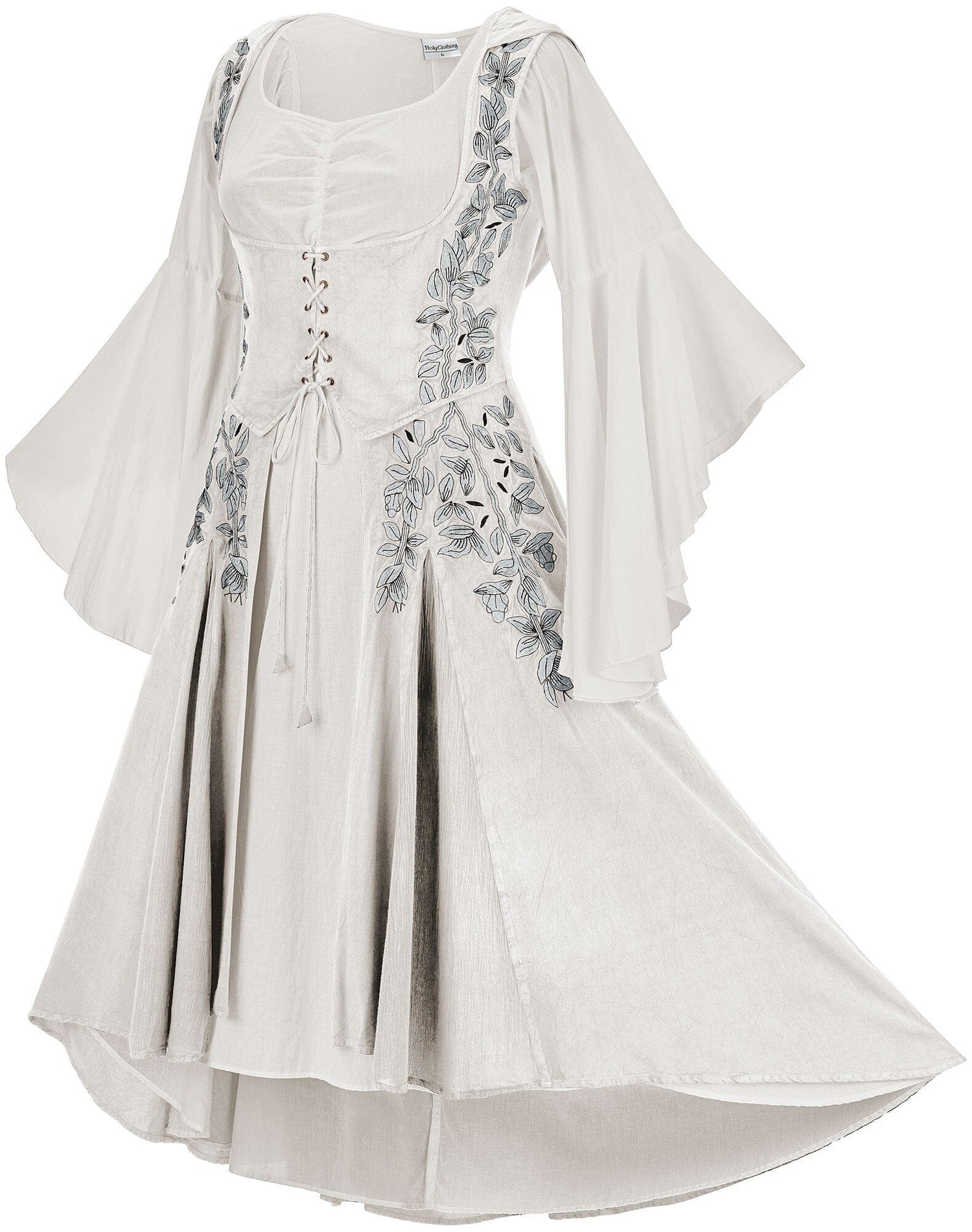 Tauriel Maxi Set Silver Embroidery