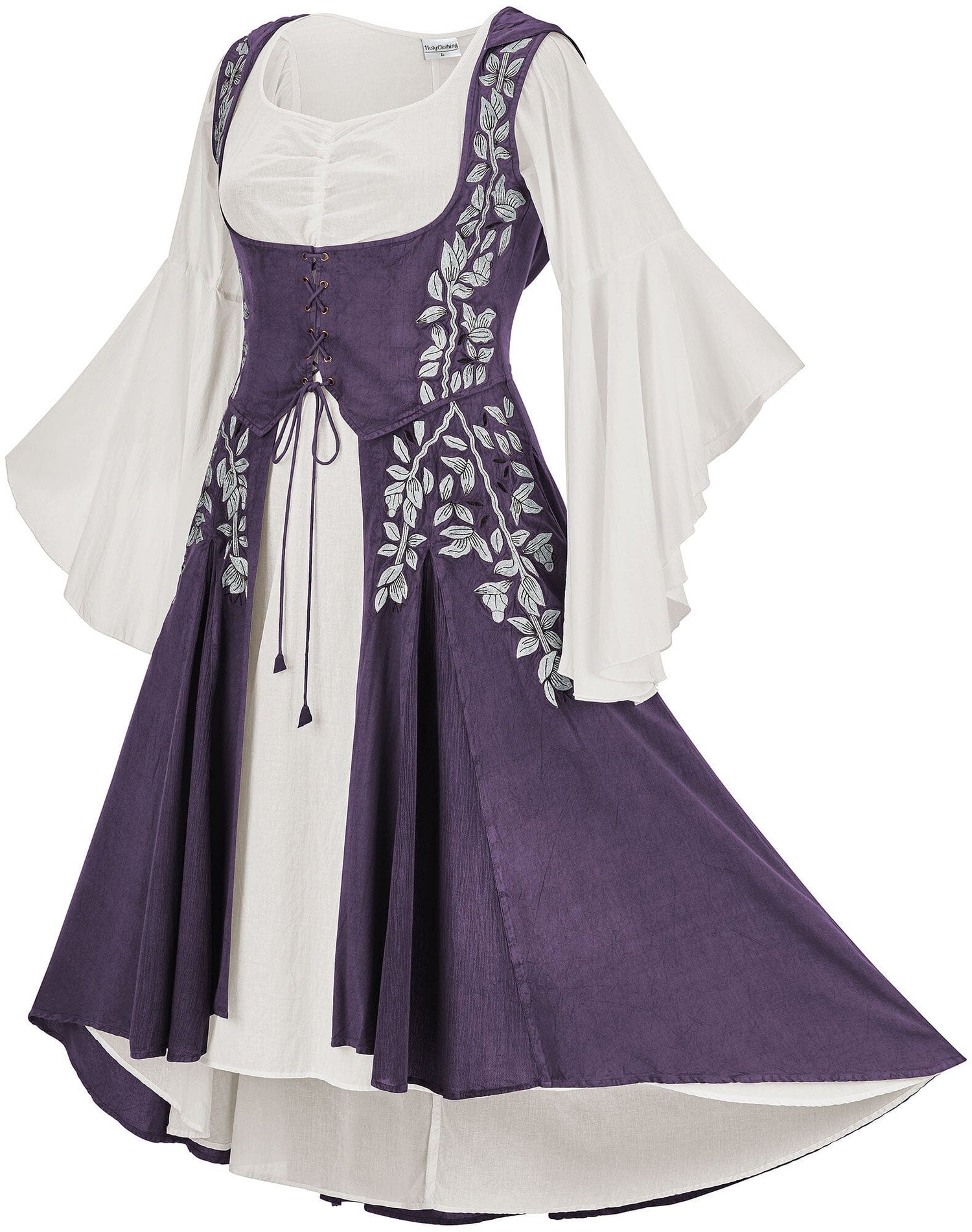 Tauriel Maxi Set Silver Embroidery Limited Edition Midnight Lavender