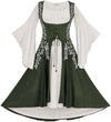 Tauriel Maxi Set Limited Edition Moss Green Silver Embroidery